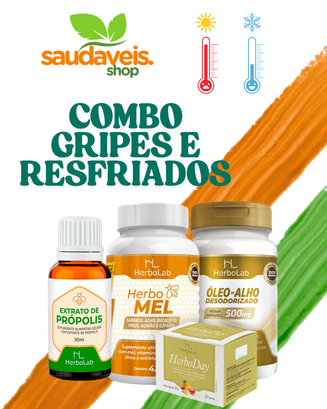 Combo Gripes e Resfriados Este combo é ideal para o